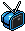 Televisão Antiga Azul