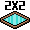 Piso Azul Claro 2x2 (bronze)