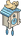 Relógio Cuco Azul
