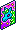 Pôster Unicórnio Neon Kawaii