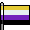 Bandeira Não-Binárie