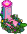 Raro Trono Rosa Florido